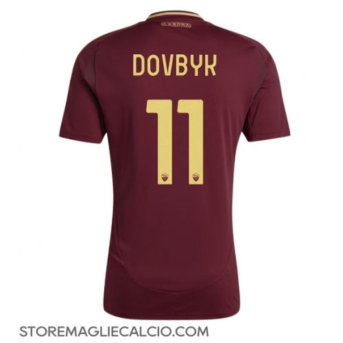 AS Roma Artem Dovbyk #11 Maglia Gara Casa Repliche 2024-25 Maniche Corte AS Roma Artem Dovbyk #11 Maglia Gara Casa Repliche 2024-25 Maniche Corte